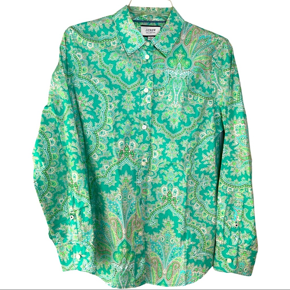 J. Crew Slim-fit crisp cotton poplin shirt in Ratti® pendant paisley NWT